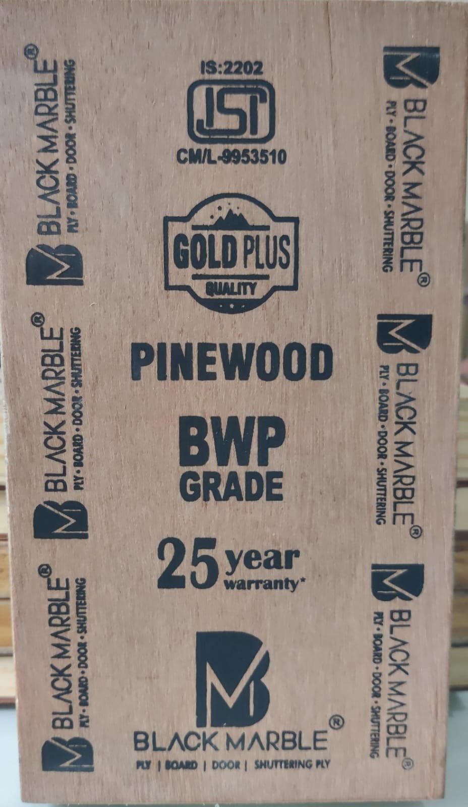 Black Marble Gold Plus Plywood - BWP Grade (Pinewood)