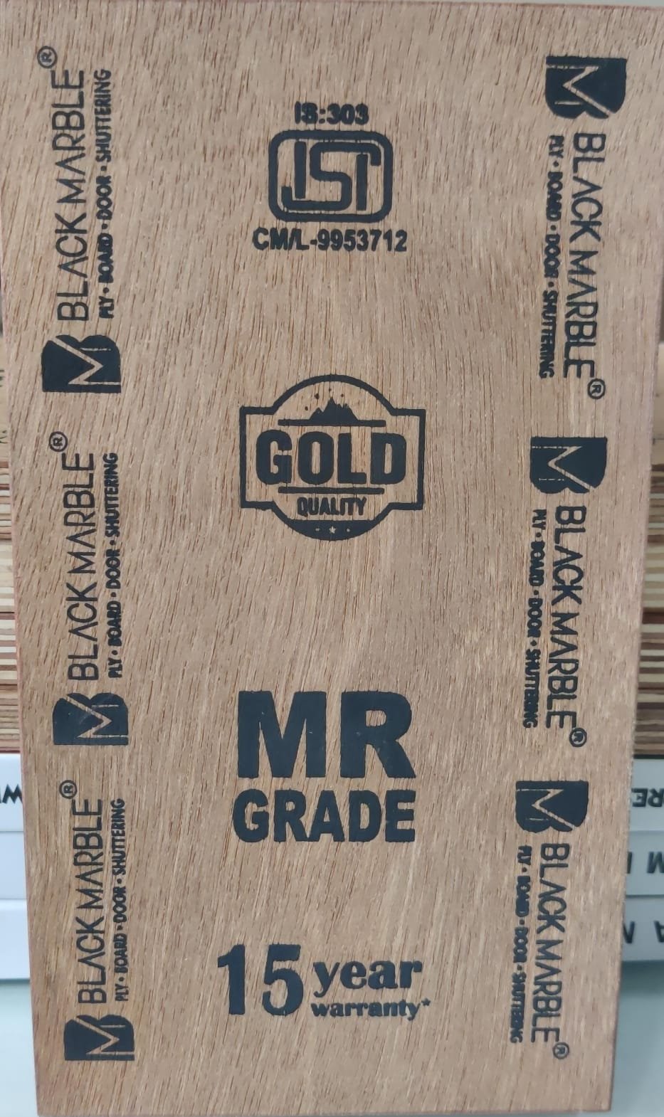 Black Marble Gold Plywood - MR Grade